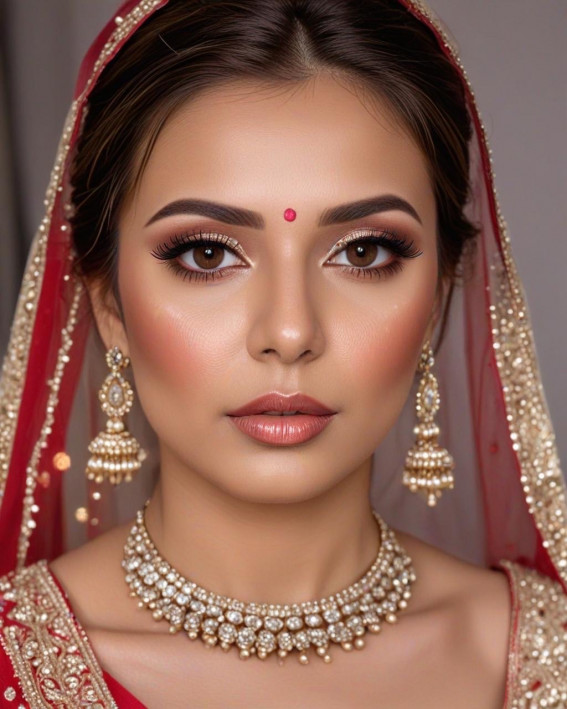 50 Soft Bridal Makeup for Every Ethnicity and Hair Colour : Traditional Bridal Glam with a Modern Twist