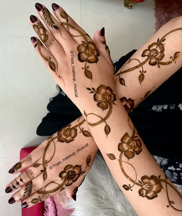 Whimsical Floral Trails, Stylish mehndi designs Simple and beautiful, New mehndi design, Stylish Mehndi Design photo, Beautiful mehndi design, Mehndi design, henna design, Simple mehndi designs for hands