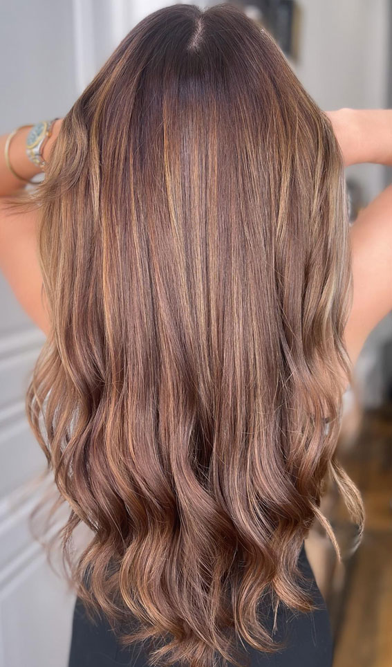 Honey Bronde Balayage, autumn hair colour, brunette hair colour