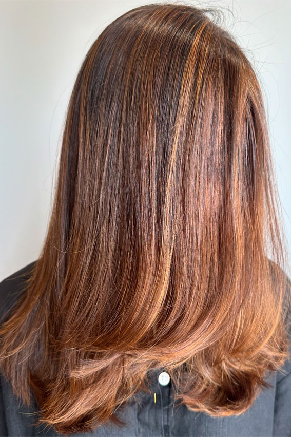 Caramel Highlights Delight, autumn hair colour