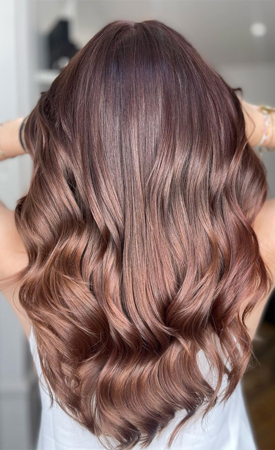 Rosewood Waves, autumn hair colour, brunette hair colour idea