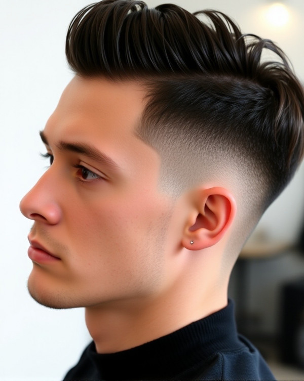 Sleek Skin Fade Pompadour, short classic haircuts every man, Classic hairstyles Male, Best classic hairstyle, Gentleman hairstyle Male, Modern classic haircut