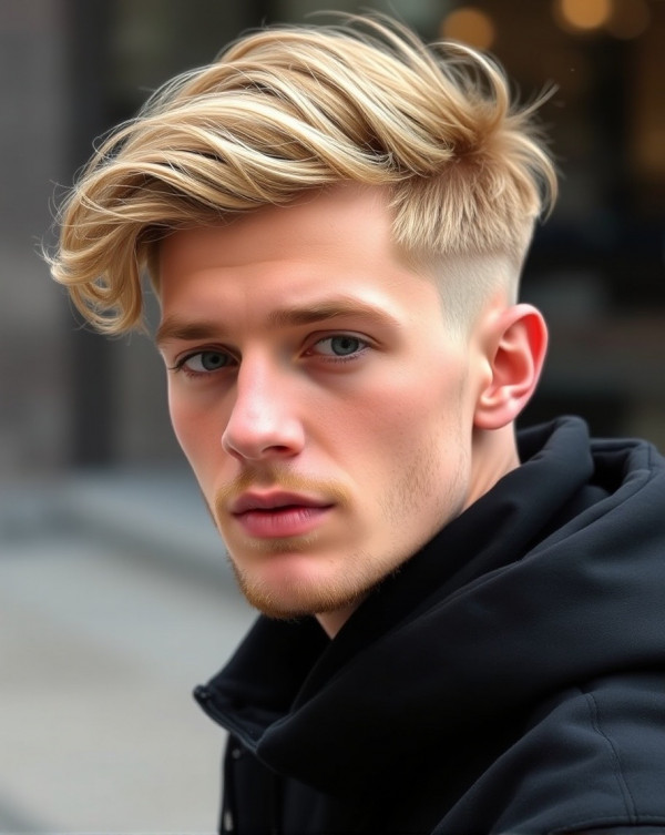 33 Classic Haircuts Every Man Should Try : Windswept Blonde Undercut