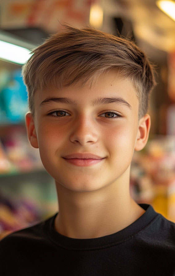 36 Cool Haircuts for Young Teen Boys to Rock : Classic Tapered Cut