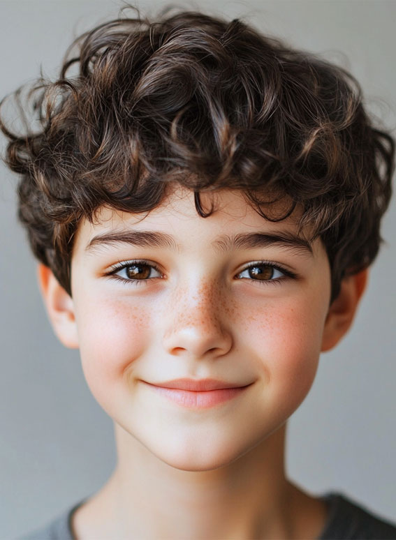 36 Cool Haircuts for Young Teen Boys to Rock : Curly Mop