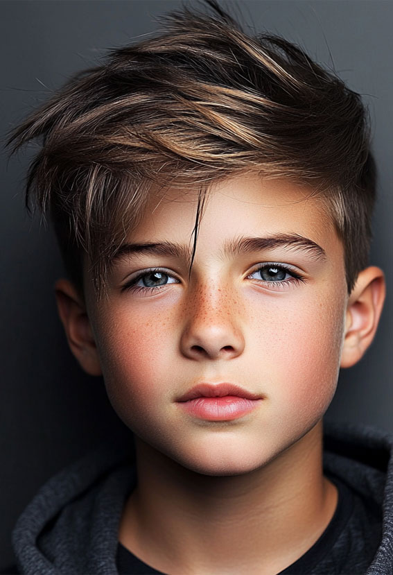 36 Cool Haircuts for Young Teen Boys to Rock : Edgy Textured Quiff