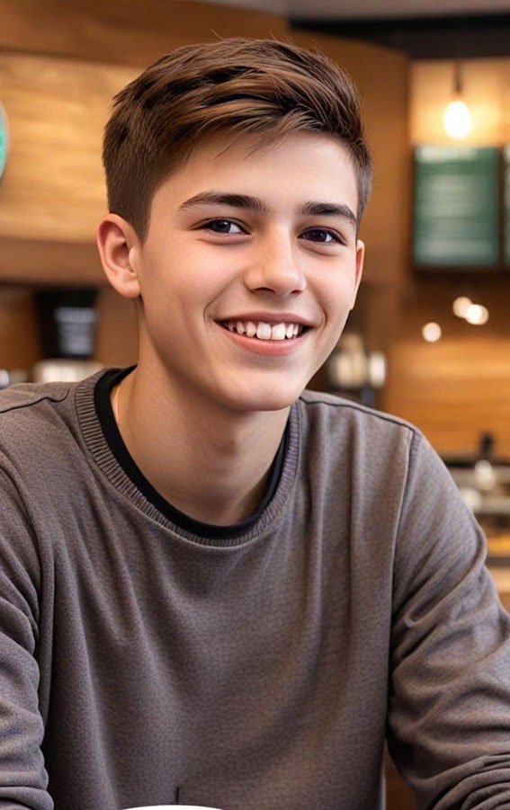 35 Trendy Haircuts for 16-17 Year Old Boys : Casual Textured Top