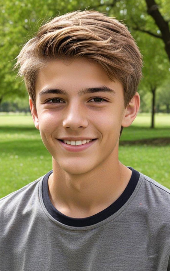 35 Trendy Haircuts for 16-17 Year Old Boys : Classic Side-Swept Look