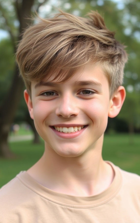 35 Trendy Haircuts for 16-17 Year Old Boys : Tousled Texture