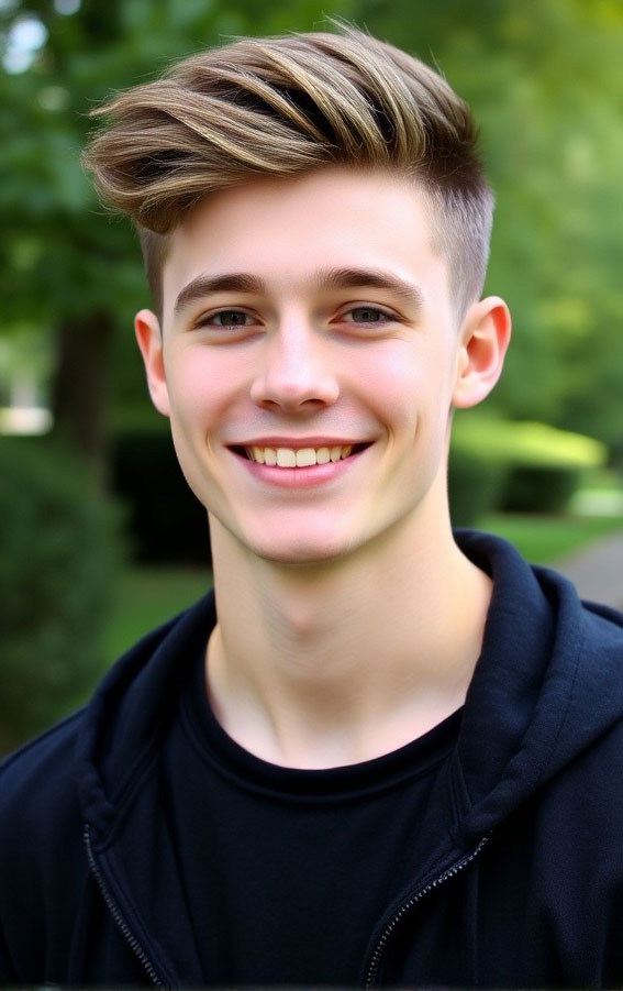 35 Trendy Haircuts for 16-17 Year Old Boys : Swept-Up Undercut