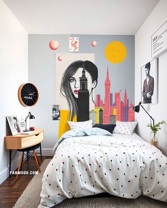 City Dreams in Colour, urban bedroom ideas, Art inspired bedroom ideas, Wall Art for bedroom above bed, Art inspired bedroom walls, Modern art inspired bedroom, wall Art inspired bedroom , Trendy wall art for bedroom