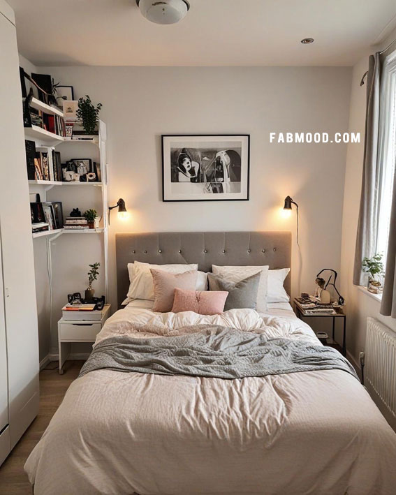 Cosy Contemporary Charm, small bedroom ideas, small bedroom design, small bedroom decorating idea