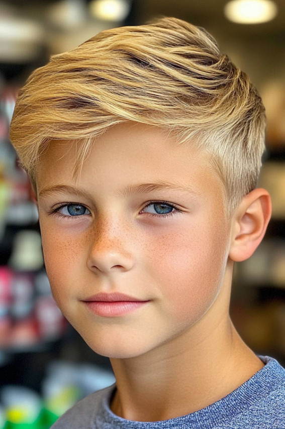 13 Year Old Boy Haircuts Blonde Textured Waves