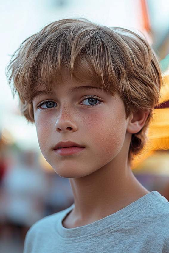 13 Year Old Boy Textured Shaggy Layered Haircut