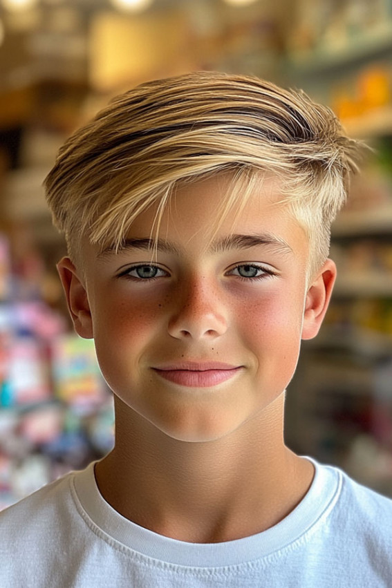 13 Year Old Boy Haircuts Straight Hair with Golden Blonde Hair, 13 year old boy haircuts, 13 Year old Boy Haircuts Short, 13 year old boy haircuts long on top, Teen boy haircuts long on top, teen boy haircuts, Teen boy haircuts short, Teen boy haircuts straight hair, popular teen boy haircuts