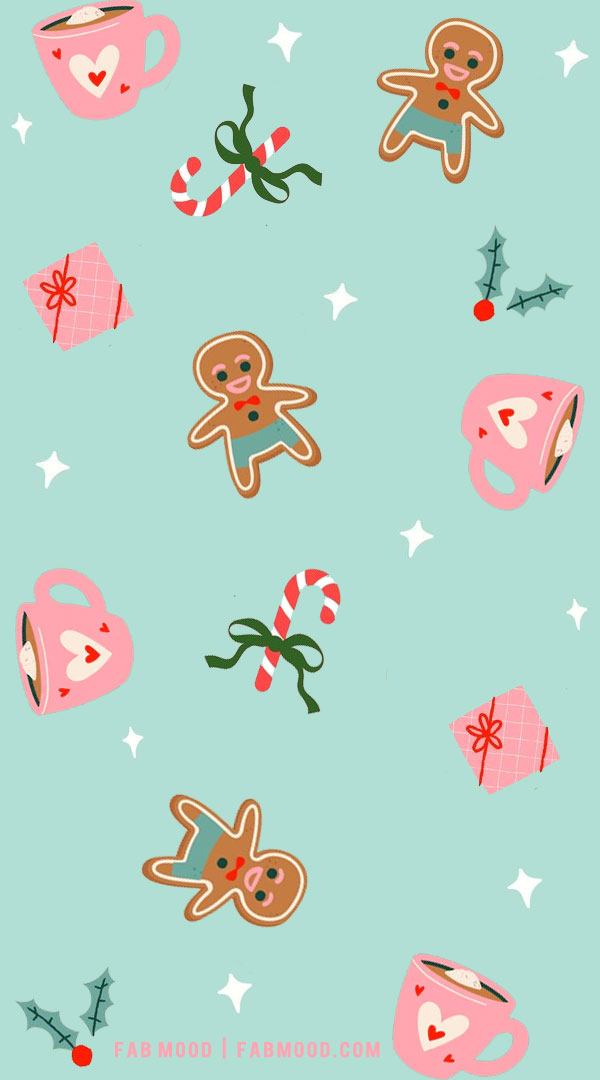 Joyful Christmas Wallpapers : Mint Festive Background