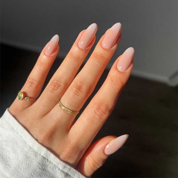 neutral omber nails, Clean girl nail ideas short, Clean girl nails, Cute clean girl nail ideas