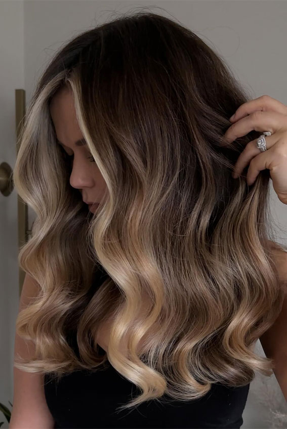 High-Contrast Balayage, hair colour trends