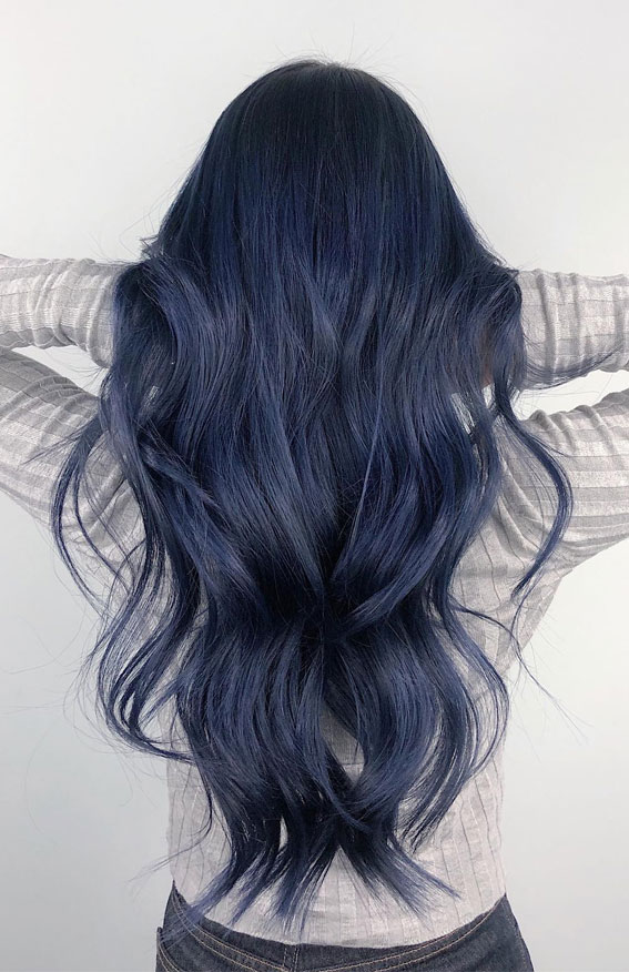 hair colour trends 2025, hair colour trends, denim blue hair colour