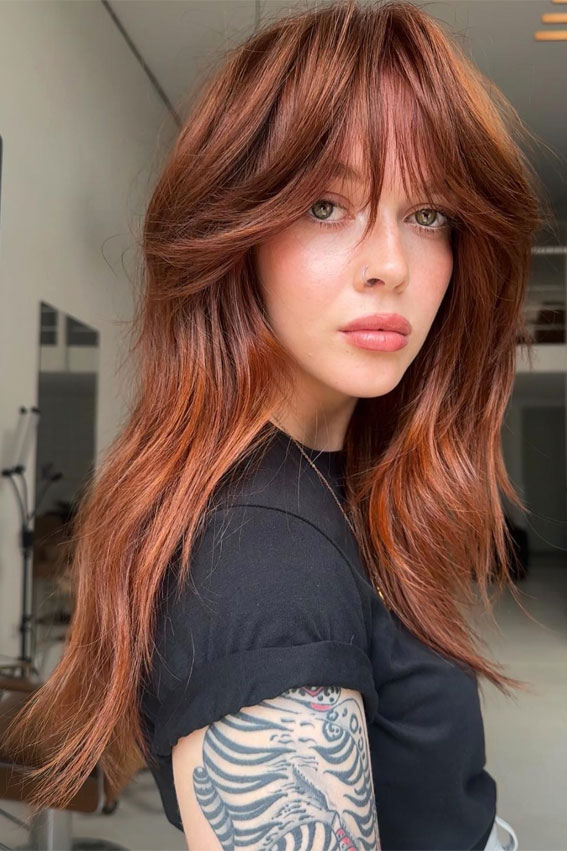 hair colour trends 2025, hair colour trends, cinnamon copper hair colour