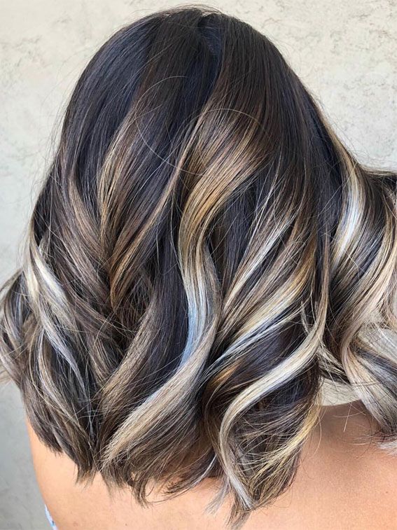 High-Contrast Balayage, hair colour trends