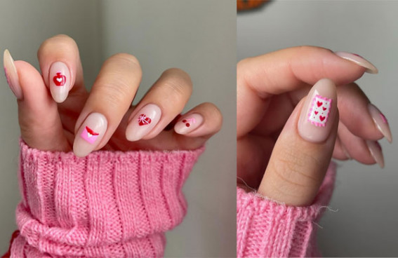 Minimalist Love Notes Valentine's Day Nails, Valentine’s Day Nails, Valentine’s Day Nail Ideas, Valentine’s Day Nail Design